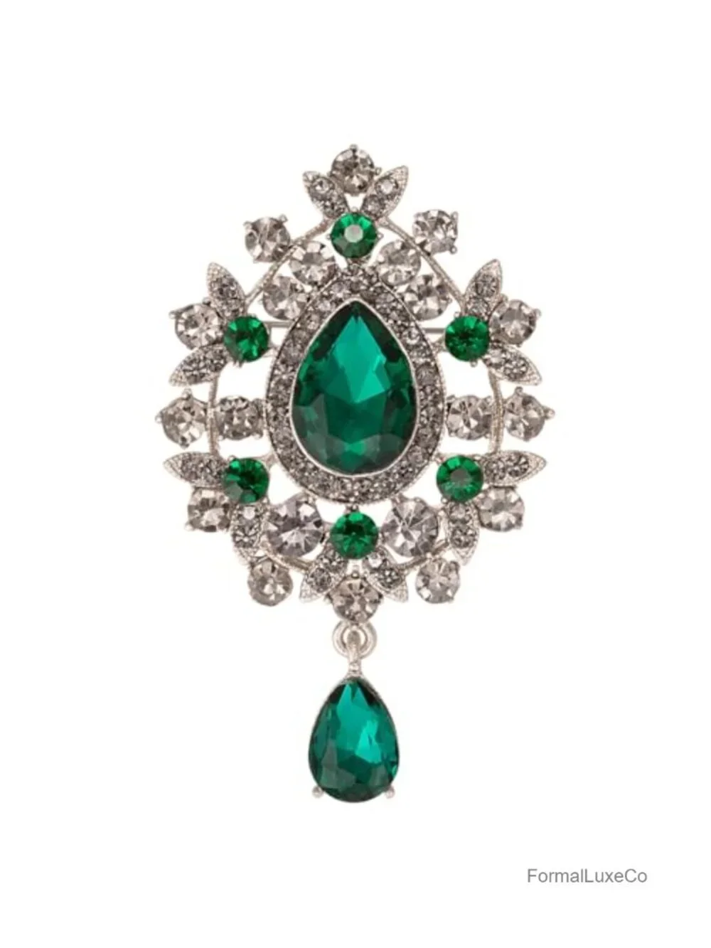 Vintage Crystal Rhinestone Brooch Pin for Women Sweater Scarf Coat